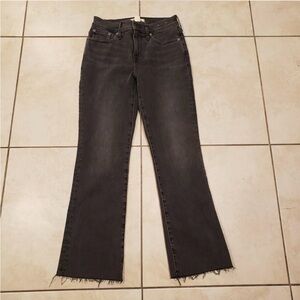 Madewell  mid - rise kick out jeans